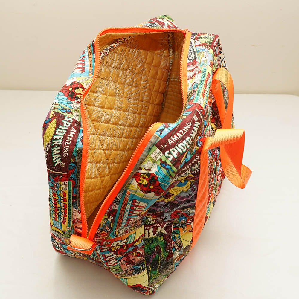 Handmade Quilted Marvel Comics Bag