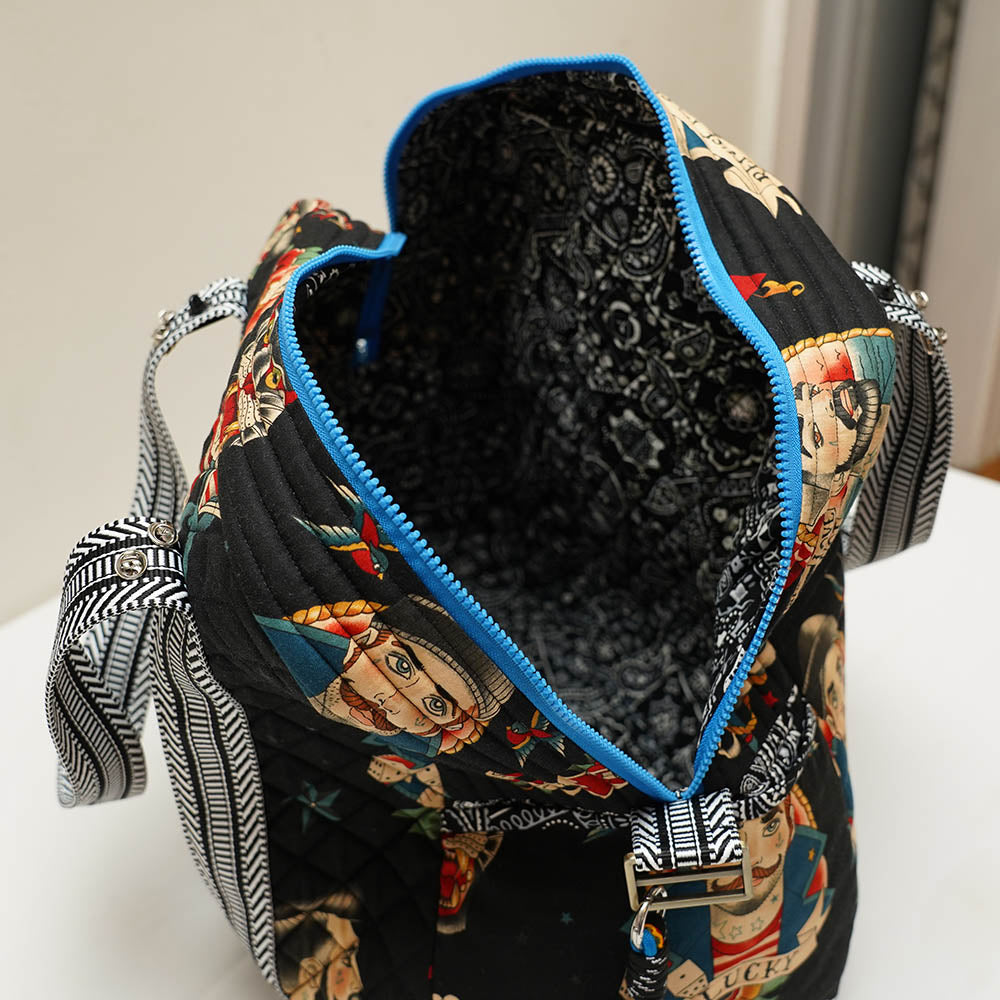 Handmade Quilted Tattoo Art Bag
