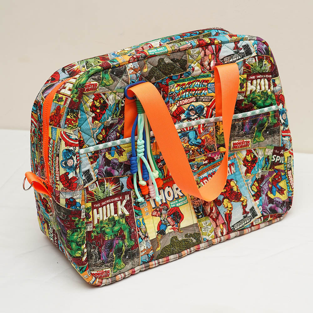 Handmade Quilted Marvel Comics Bag