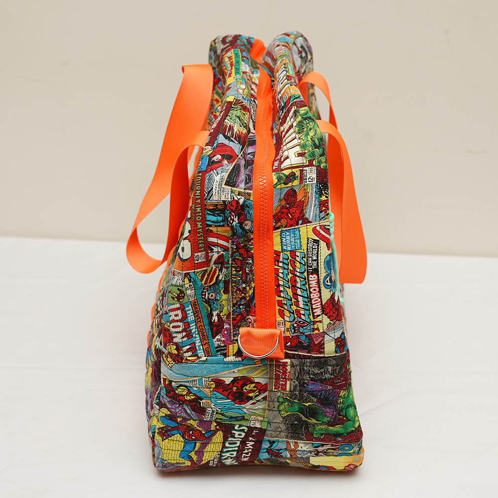 Handmade Quilted Marvel Comics Bag