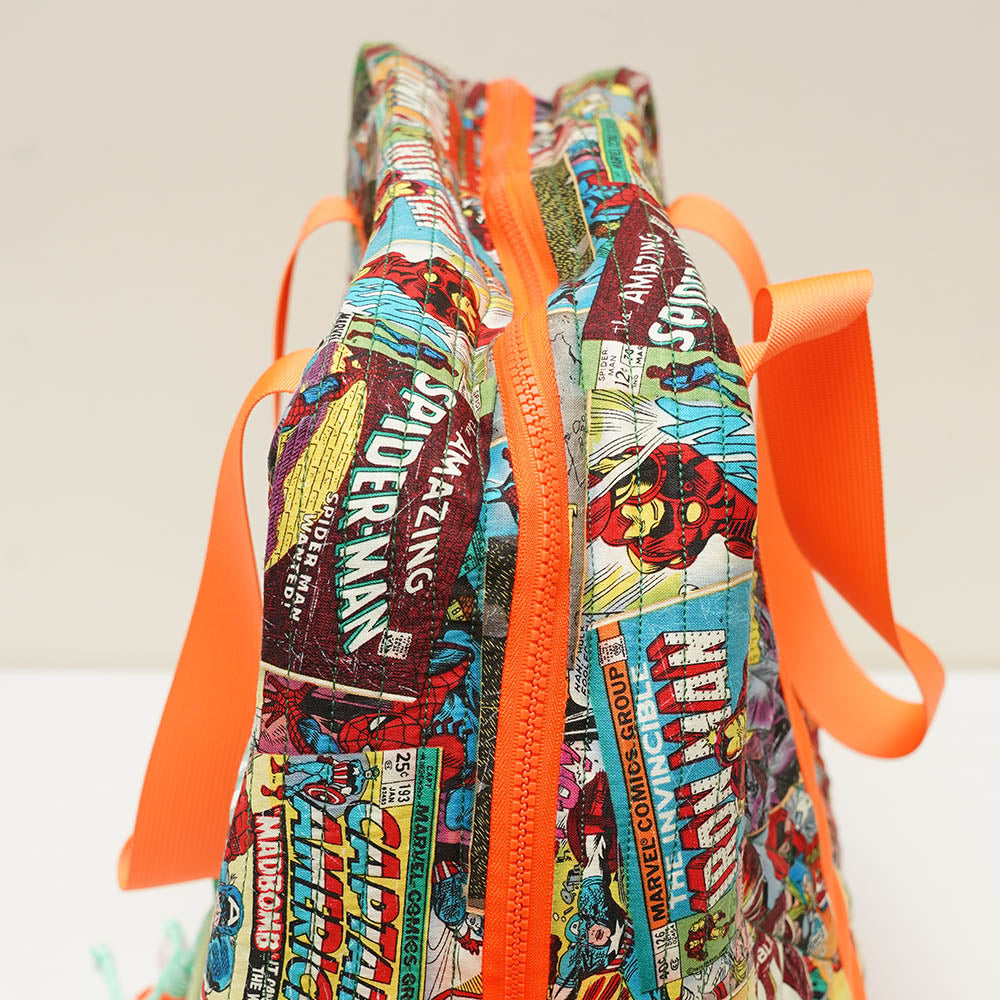 Handmade Quilted Marvel Comics Bag