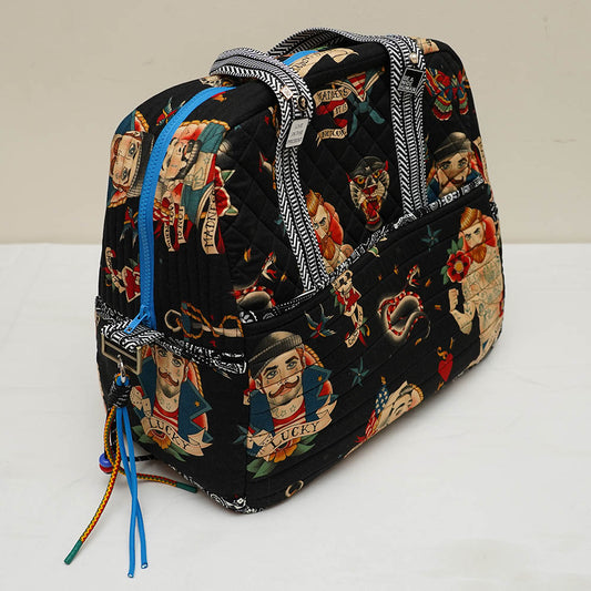 Handmade Quilted Tattoo Art Bag